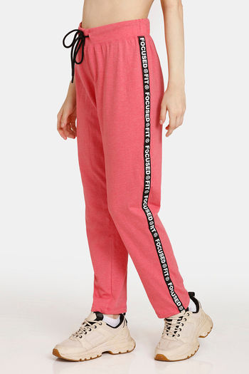 Buy Rosaline Easy Movement Cotton Trackpants - Rose Of Sharon